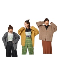 モヘアタッチニットカーディガン3色展開