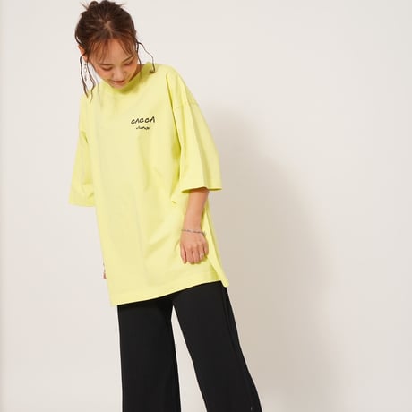 colorfulロゴBIGTシャツyellow"CACCA original"