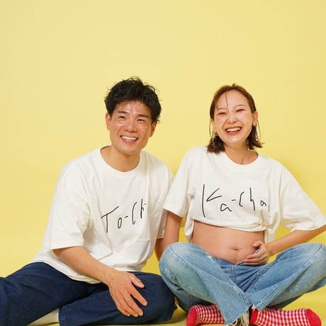 父ちゃん母ちゃんTシャツ　White