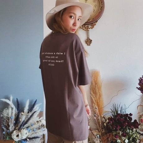 zebra back  styleTシャツcharcoal"CACCAoriginal"