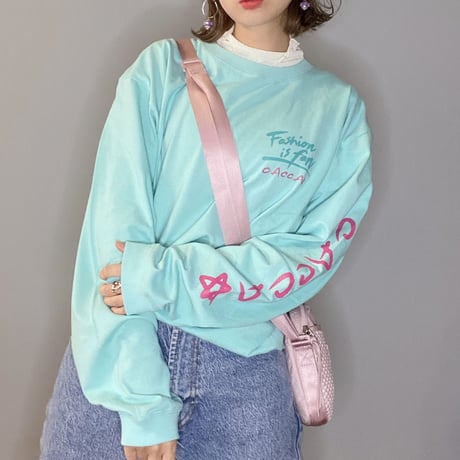 fashion is fun ロンTエメラルド"CACCA original"