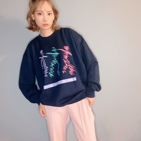 human スウェットNAVY"CACCA original"