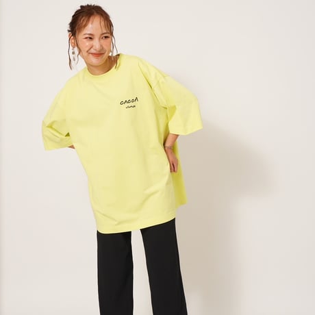 colorfulロゴBIGTシャツyellow"CACCA original"