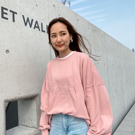 刺繍オーバーサイズスウェット"CACCA original"