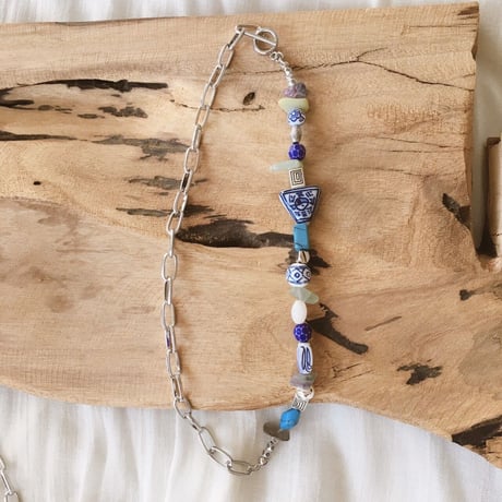 Blue stone chain ネックレス