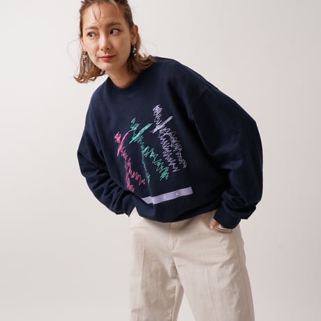 human スウェットNAVY"CACCA original"