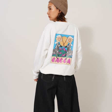 zebra flag sweat White"CACCA original"