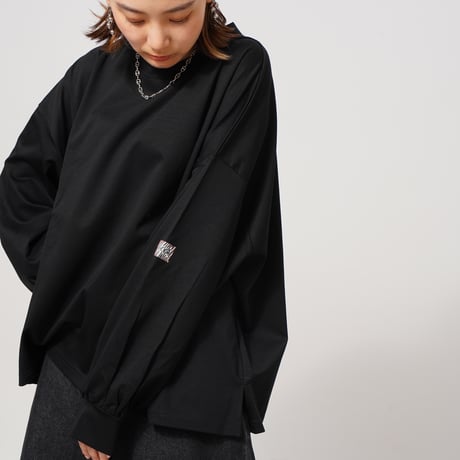 【日本製】simpleタグロングTシャツblack"CACCA original"