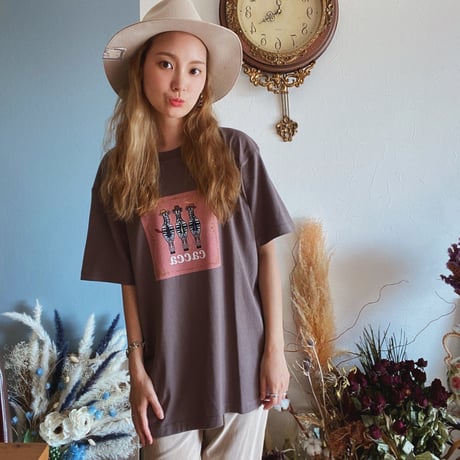 zebra back  styleTシャツcharcoal"CACCAoriginal"