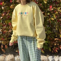 刺繍colorfulトレーナーyellow"CACCA original"