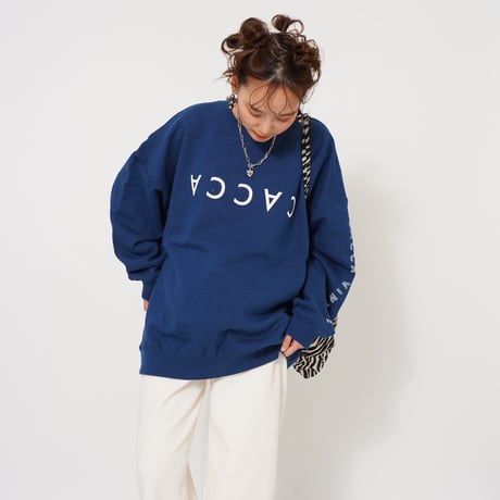 CACCAロゴbigスウェットブルー"original"