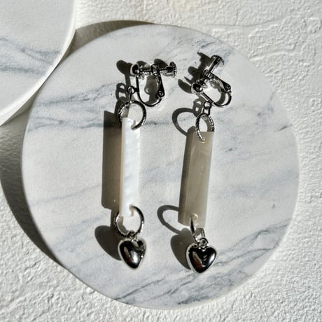 ハートシルバーpierce earring