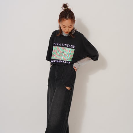 サイドカットデニムスカート"CACCA select"