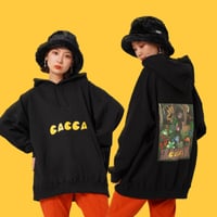 animalオーバーサイズパーカーblack"CACCA original"