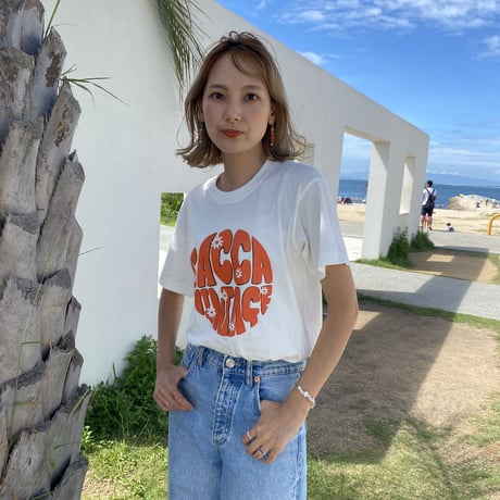organic cotton ロゴTシャツWhite"CACCA original"
