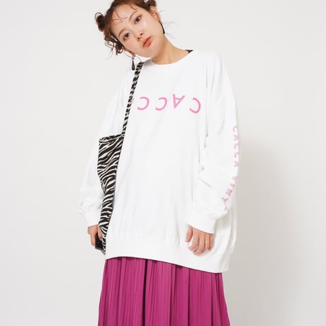 CACCAロゴbigスウェットホワイト"original"