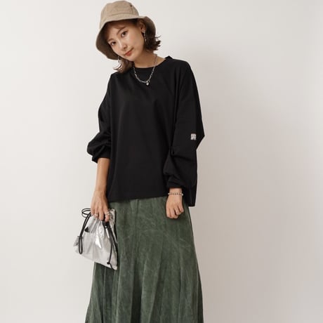 【日本製】simpleタグロングTシャツblack"CACCA original"