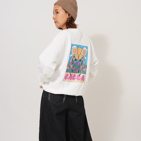 zebra flag sweat White"CACCA original"