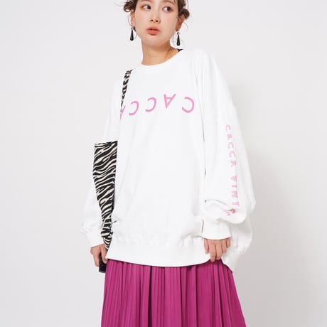 CACCAロゴbigスウェットホワイト"original"