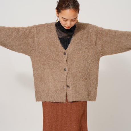 モヘアタッチニットカーディガン3色展開
