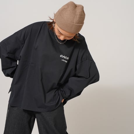 【良生地】colorfulロゴ longTシャツBLACK"CACCA original"