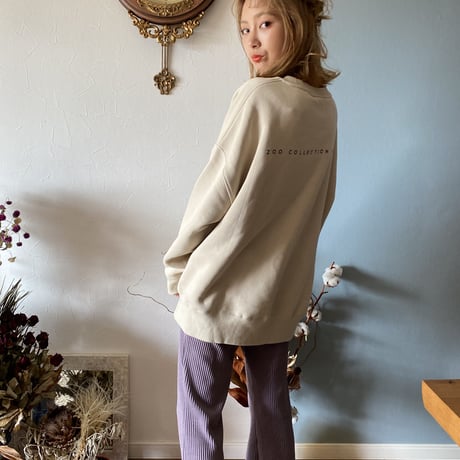 zebraオーバーサイズスウェット♡beige"CACCA original"