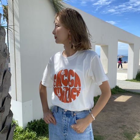organic cotton ロゴTシャツWhite"CACCA original"