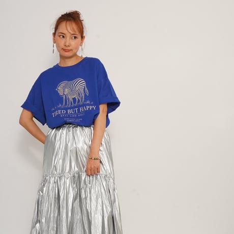 TIRED BUT HAPPY TEE　BLUE
