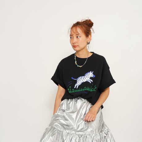 JUMP ZEBRA TEE　BLACK