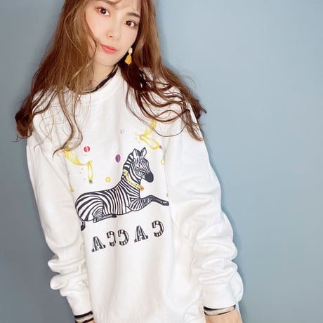 オシャレzebraスウェット　White
