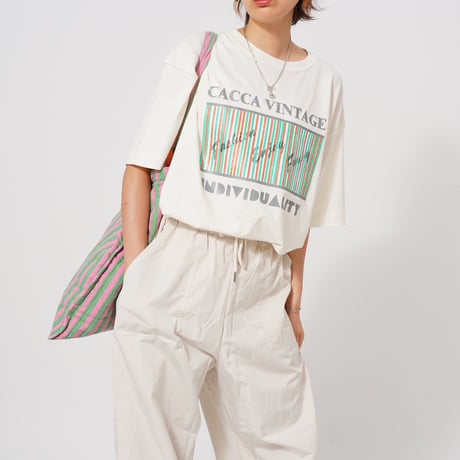 ブレンドロゴTシャツWhite "CACCA original"