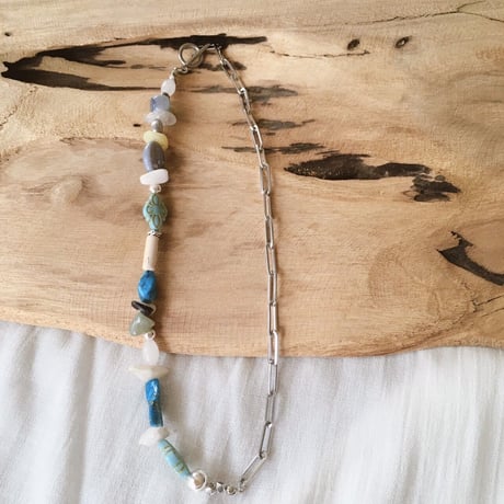 mix stone chain ネックレス