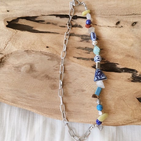Blue stone chain ネックレス
