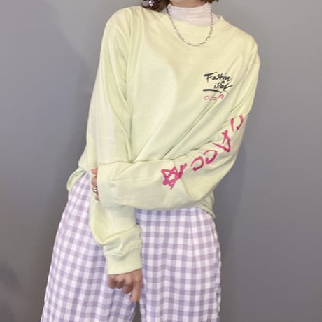 fashion is funロンT ライム"CACCA original"