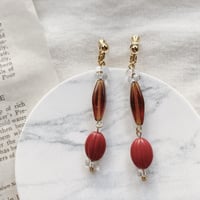 red brown earring