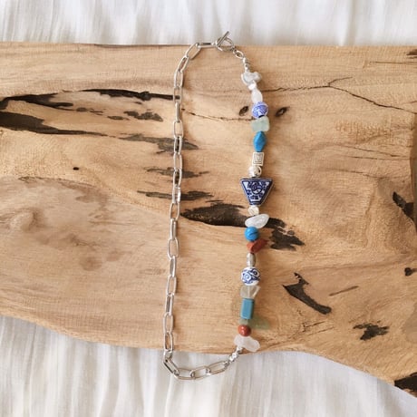 Blue stone chain ネックレス