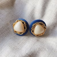 Blue GOLD Perlイヤリング