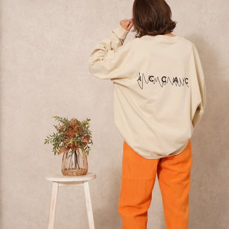 CACCAロゴロングTシャツbeige"CACCA original"