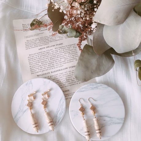 Whitegold pierce earring