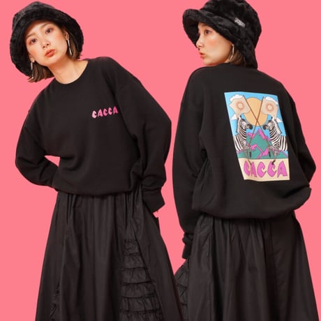 zebra flag sweat black "CACCA original"