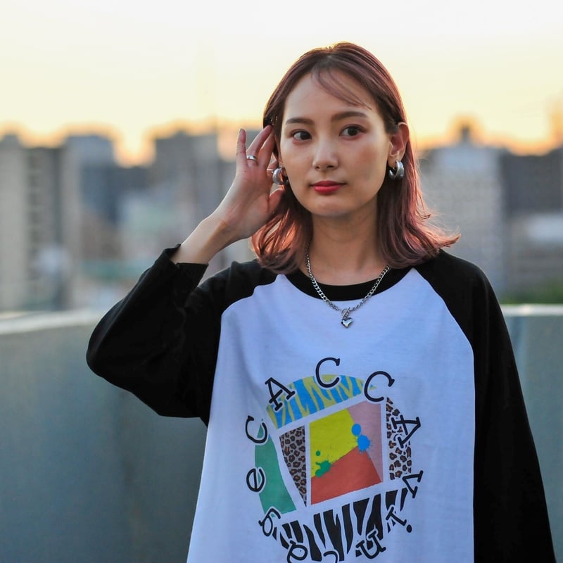 colorful circle 8分丈ラグランTシャツ