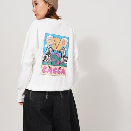 zebra flag sweat White"CACCA original"