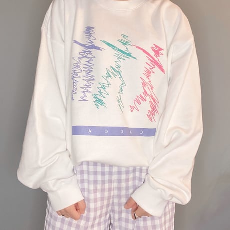 springhumanスウェットWhite"CACCA original"