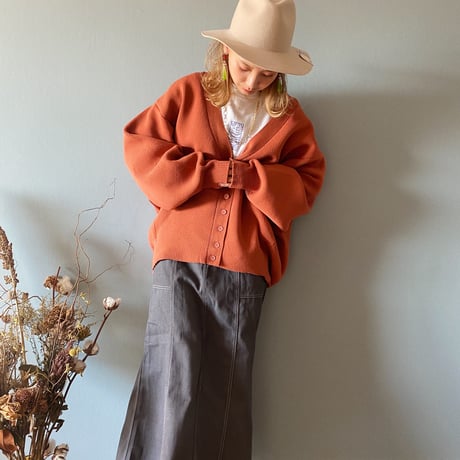 ステッチマーメイドロングスカートblack"CACCA select"