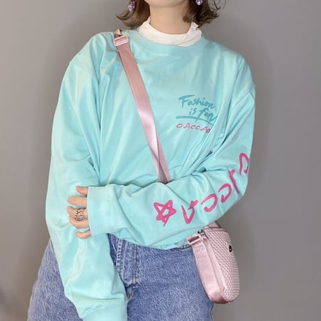 fashion is fun ロンTエメラルド"CACCA original"