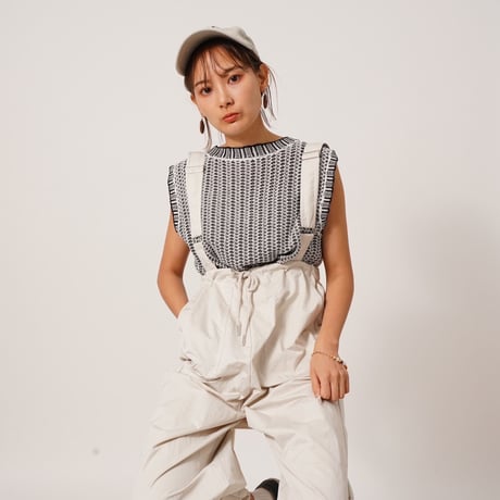 麻ショート丈ニット"CACCA select"