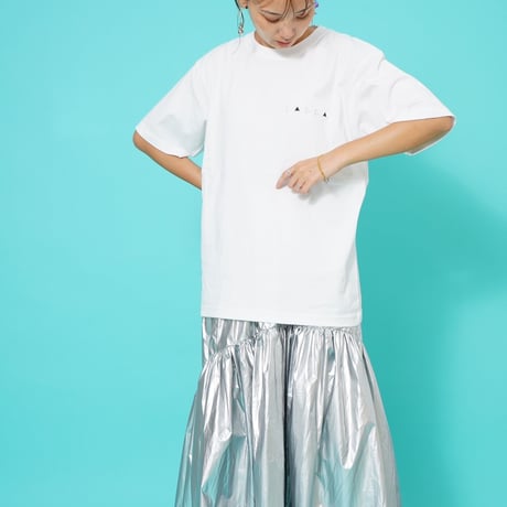 ART柄TシャツWhite"CACCA original"