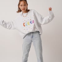 colorfulロゴオーバーサイズスウェットアッシュ
