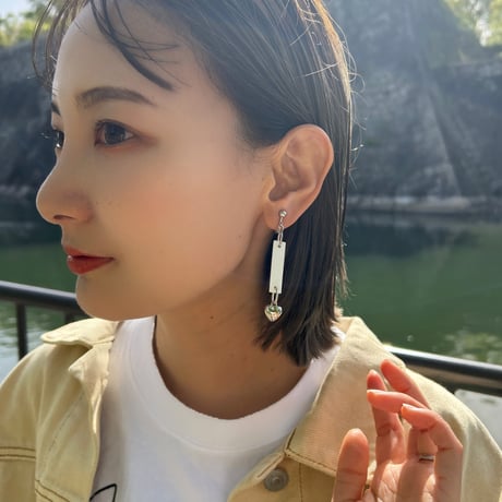 ハートシルバーpierce earring