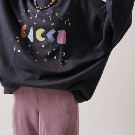 colorfulロゴオーバーサイズスウェットネイビー